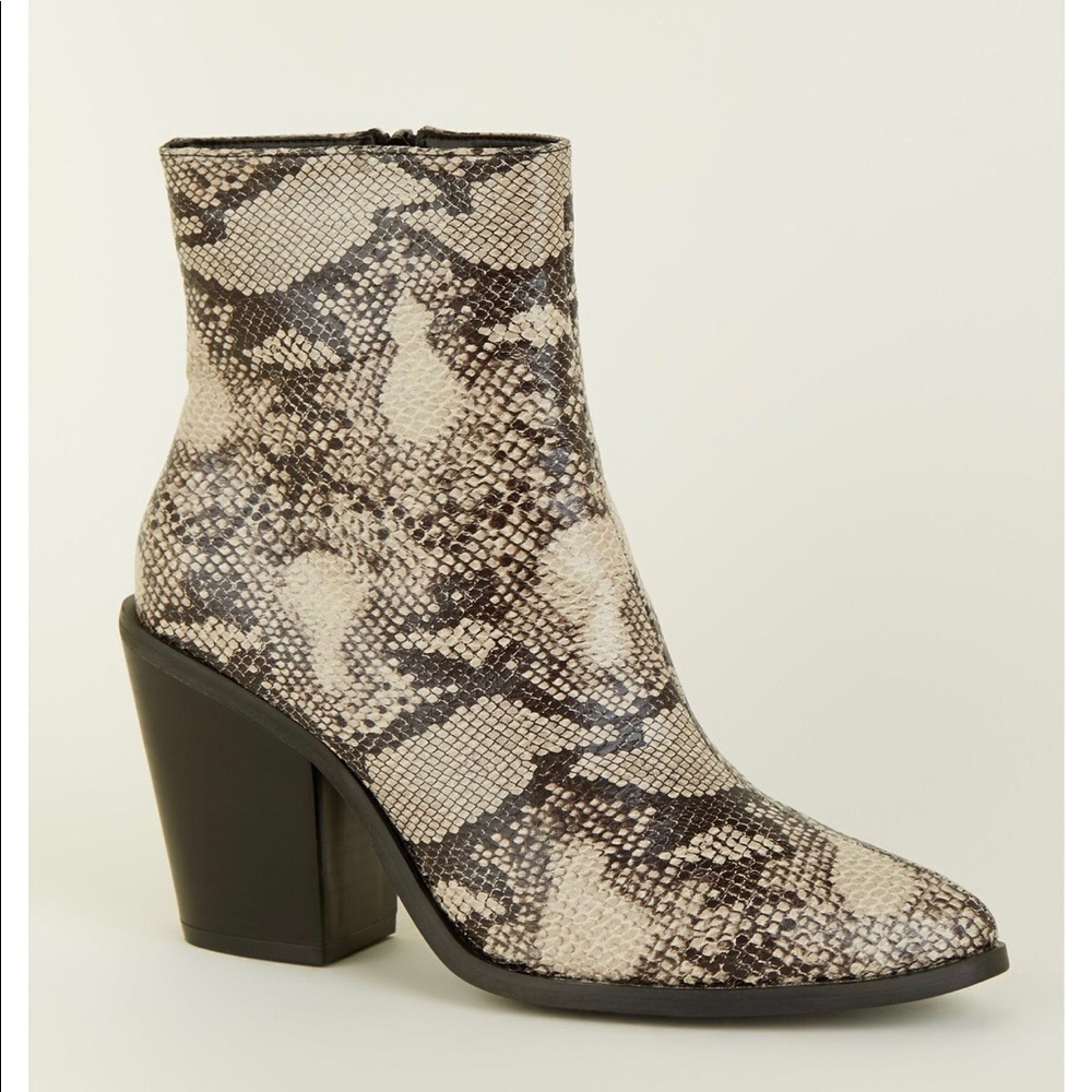 New Look Snake Skin Boots